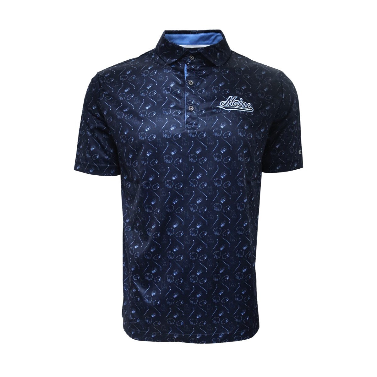 Maine Script All Over Hockey Polo